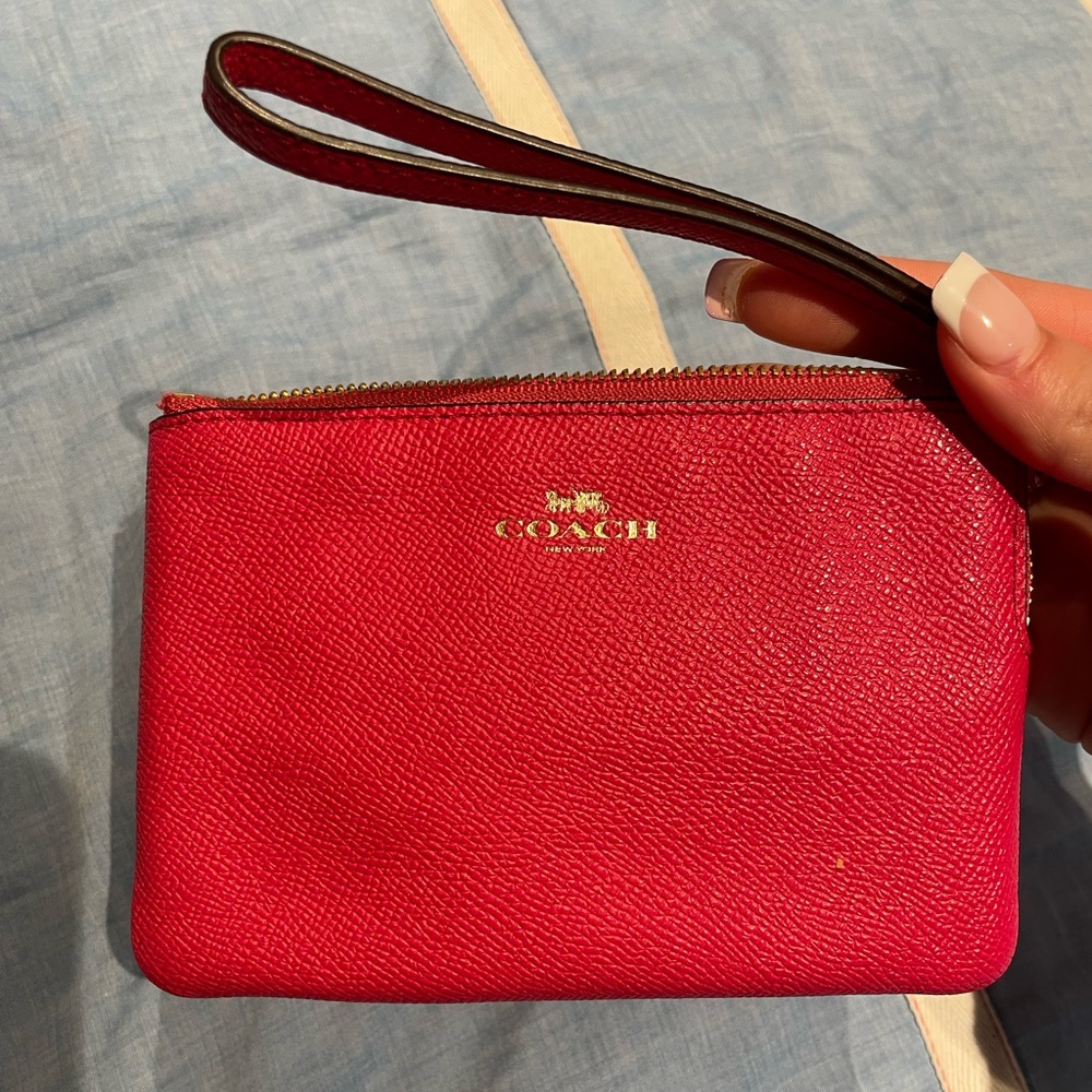 Red coach wallet